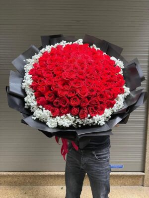 bó hoa hồng sáp lớn
